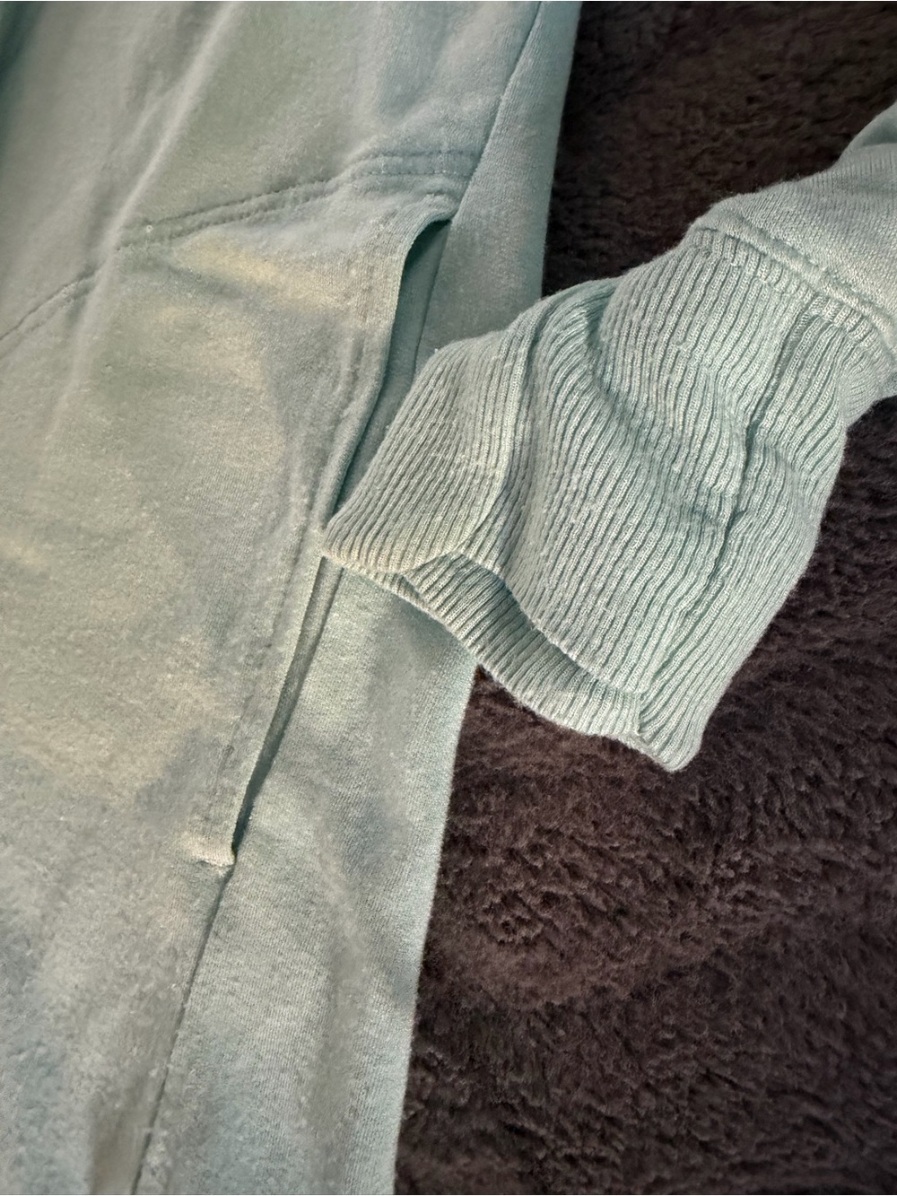 Athleta Mint Green Open-Front Draped Cardigan - Picture 2 of 7